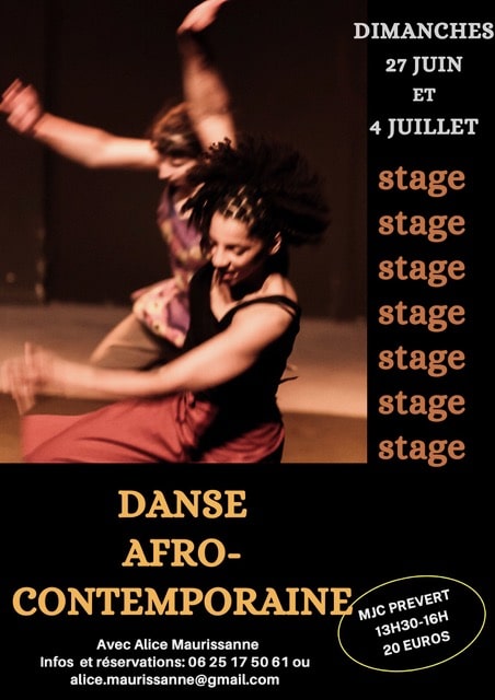 Stage de danse afro-contemporaine avec Alice Maurissanne à Toulouse