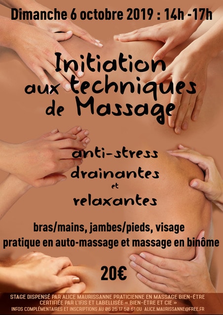 Initiation aux techniques de massage - Alice Maurissanne à Toulouse