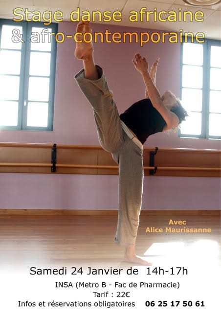 Stage de danse africaine et afro-contemporain - Alice Maurissanne à Toulouse